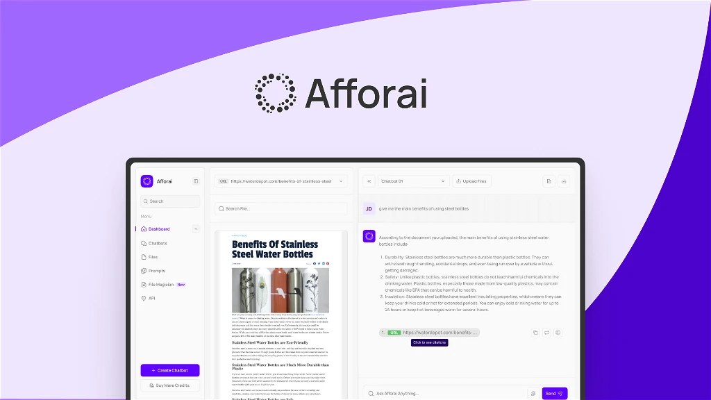 Afforai is an AI-powered research reference managers