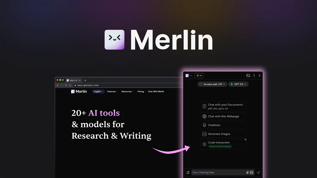 Merlin AI models to research, summarize and write content